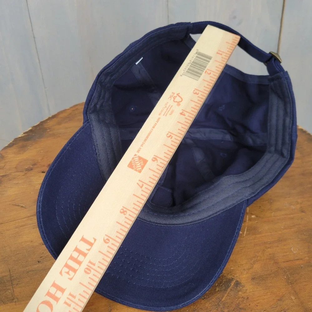 Samuel Adams Baseball Cap Mens OS Navy Blue Adjustable Logo Patch Dad Hat